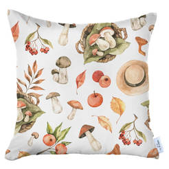 Decorative pillow 40 x 40 cm, right mushroom autumn