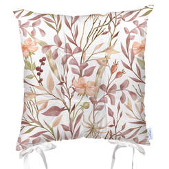 Decorative chair cushion 43 x 43 cm, right field flowers 3 autumn