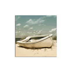 Картина Лодка 30 x 30 см, печать на стекле, Glasspik, Dunes GL113