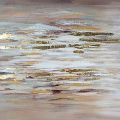 Картина с деревянным подрамником Вода 60 х 60 см, масляные краски