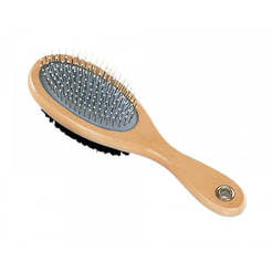 Wooden dog brush - double-sided large NOBBY