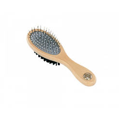 Wooden dog brush - double sided small NOBBY