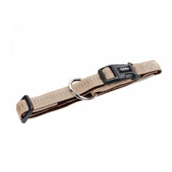 Dog collar 50-65cm/25mm Soft Grip beige