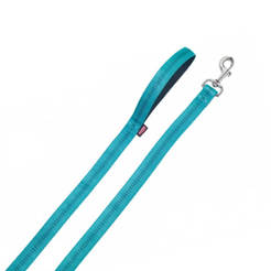 Dog lead 120 cm/10 mm Soft Grip turquoise