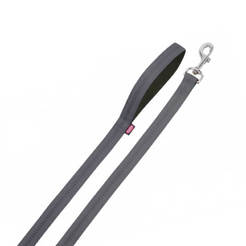 Dog lead 120 cm/10mm Soft Grip dark grey