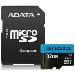 Memory card 32GB MicroSDHC UHS-I with ADATA adapter