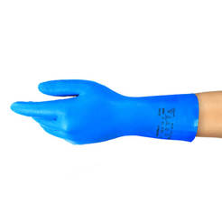 Protective household gloves, anti-allergic, nitrile 31cm blue Ansell AlphaTec 37-310 "XL"