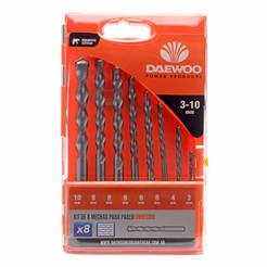 Drill bits for concrete 8 pcs. 3/4/5/6/6/8/8/10mm DWKIT8M DAEWOO