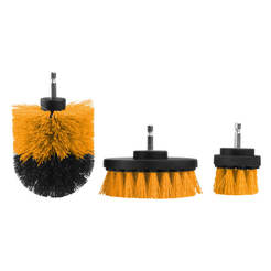 Cleaning brushes hexagonal tail 1/4" - 3 pcs. - f5,9,10 mm TOLSEN