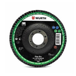 Flap disk for angle grinder wood and metal f125 mm, grit P100 WURTH