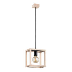 Pendant lamp 1 x E27 LED wooden Pako