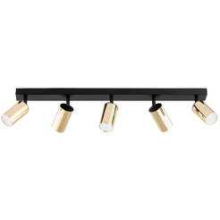 Spot 5 x GU10 LED black/gold Atlet