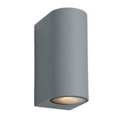 Garden wall lamp 2xGU10 IP44 Oho oval gray LIGHTEX