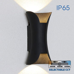 Фасадный светодиодный настенный светильник 10Вт 690лм 3000-4000-6400К IP65 Boston LED 40000h черный VIVALUX