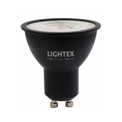 LED lamp 7W 556lm GU10 3000K black LIGHTEX