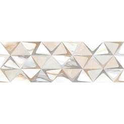 Декор плочка Чементо Крем Триъгълници 24.4 х 74.4см, ректифициран, цимент бежов 34007 R