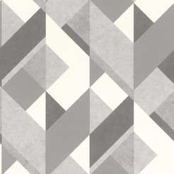 Тапет Дуплекс хартия 3D геометрия бяло сиво Оцвети дома си