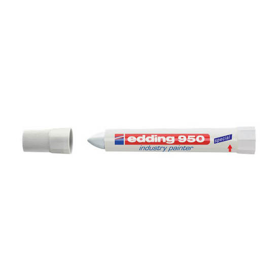 Permanent industrial marker E-950/049, 10 mm, white ⋆ MASTERHAUS