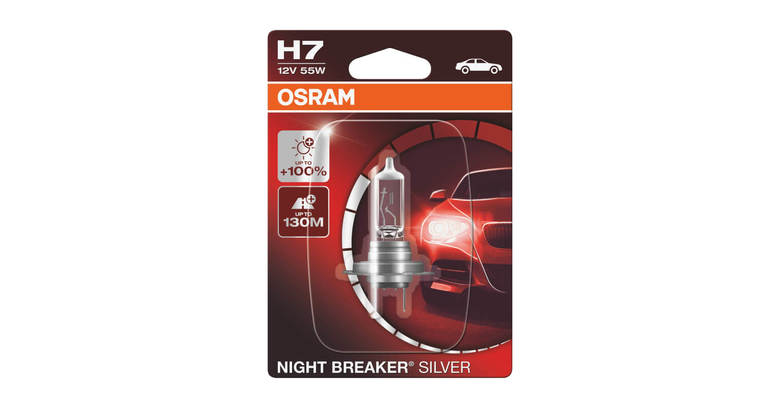 Bombilla H7 12V 55W Night Breaker Silver Osram - ModelikoCafeRacers